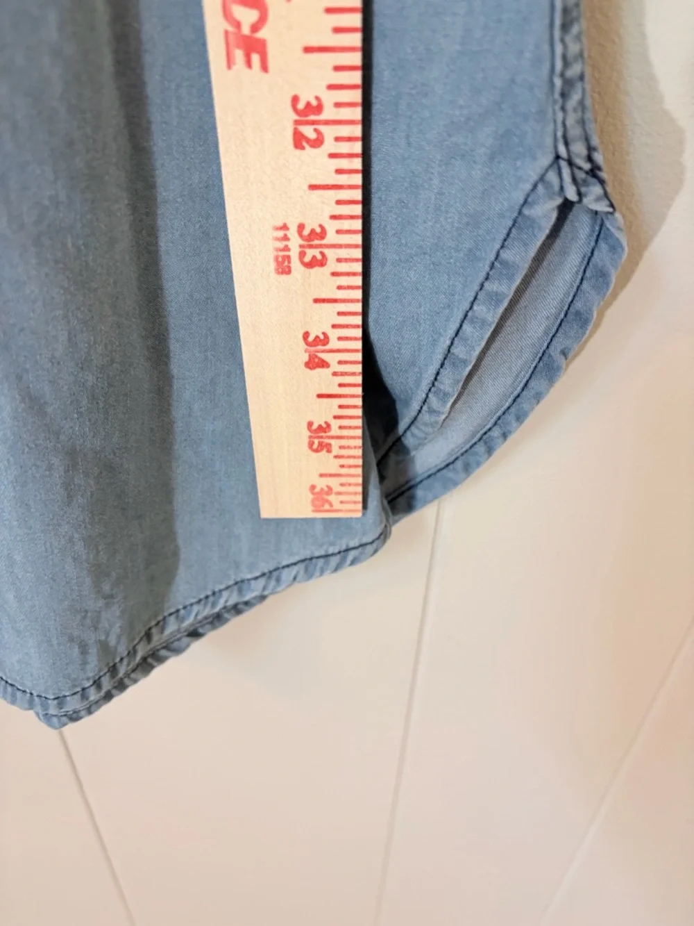 Stillwater Supply Co. Light Blue Denim Shirt Dress Tie Waist Tencel Large - Picture 6 of 7